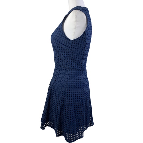 Madewell Navy Eyelet Sunshade A-Line Dress - Picture 5 of 12